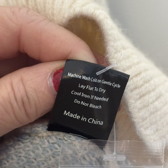 POL Bohemian Style American Flag-Inspired Pullover Hoodie Sweater Size M - Picture 5 of 12